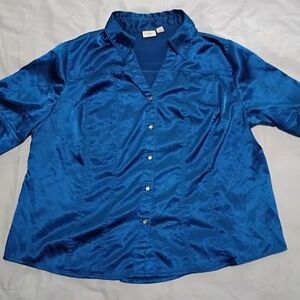 Cato Royal Blue Satin Blouse
